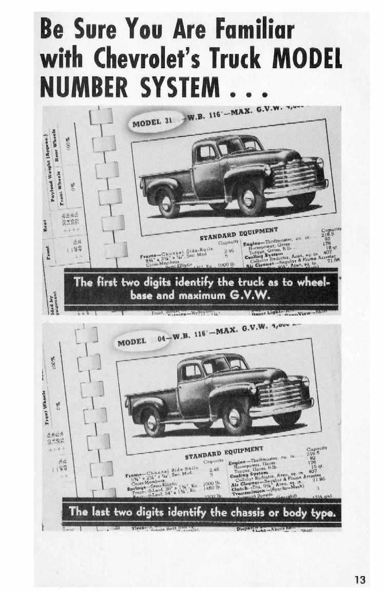 1951 Chevrolet Trucks GM At Your Fingertips Booklet Page 4
